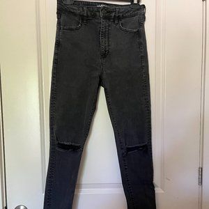 American Eagle Black Super Hi-Rise Jegging, size 8